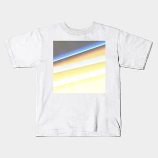 BLUE YELLOW WHITE TEXTURE ART Kids T-Shirt